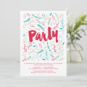 Joyeux Foliage Noël Fête Invitation (Debout devant)