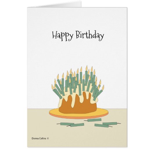 Joyeux gâteau d'anniversaire avec bougies (Devant)