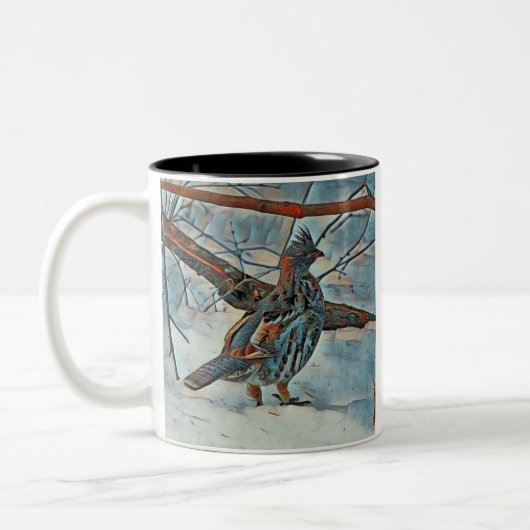 Joyeux gâteau de Noël à deux tons de café Mug (Gauche)