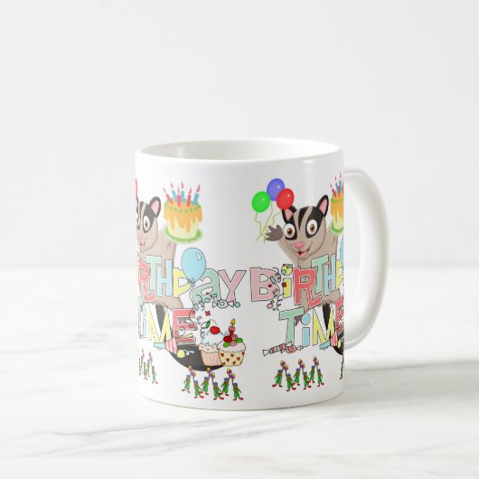 Joyeux gâteau Possum de Mug Anniversaire (Devant droit)