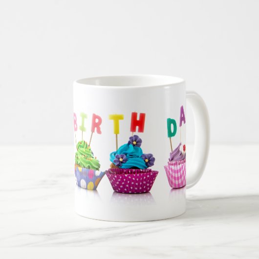 Joyeux gâteaux d'anniversaire - Mug de café (Devant droit)