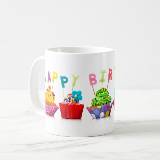 Joyeux gâteaux d'anniversaire - Mug de café (Devant gauche)