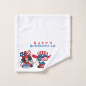 Joyeux Gnomes du Jour de l'Indépendance (Gant de toilette)