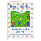 Joyeux golfeur d'anniversaire (Devant)