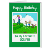 Joyeux golfeur d'anniversaire (Devant)