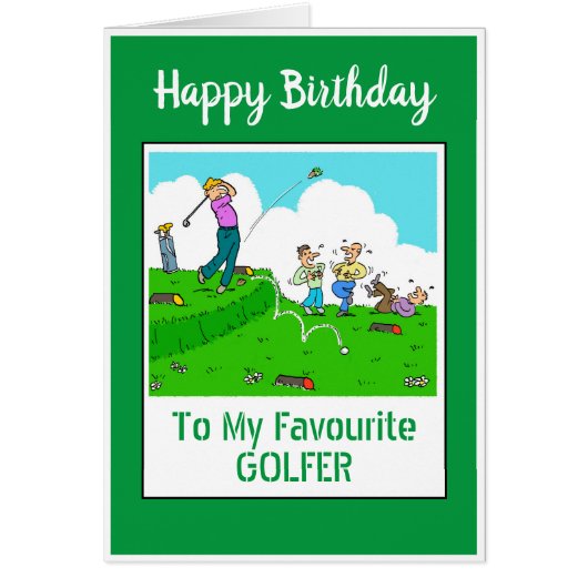 Joyeux golfeur d'anniversaire (Devant)