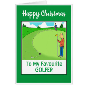 Joyeux golfeur de Noël