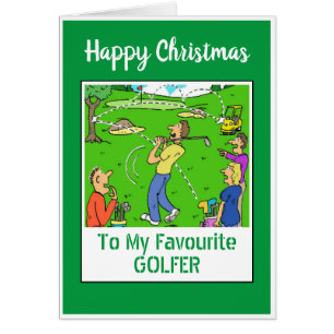 Joyeux golfeur de Noël