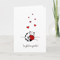 Joyeux Gotcha Day - Carte d'adoption avec chat mig