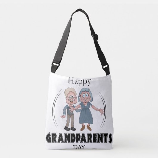 Joyeux Grand-Parents Jour Sac Crossbody (Devant)