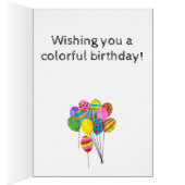 Joyeux groupe de ballons d'anniversaire (Intérieur (Droit))