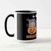 Joyeux Hallothanksmas Hippopotames Noël Hippo Mug (Gauche)