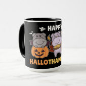 Joyeux Hallothanksmas Hippopotames Noël Hippo Mug (Devant gauche)