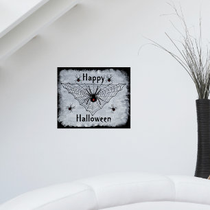 Joyeux Halloween Affiche Toile d'Araignée Veuve No