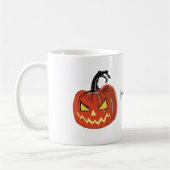 Joyeux Halloween Art Citrouille effrayant Mug (Gauche)