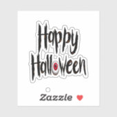 Joyeux halloween autocollant effrayant (Feuille)