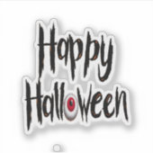 Joyeux halloween autocollant effrayant (Devant)
