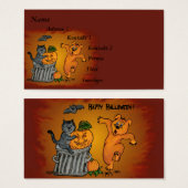 Joyeux Halloween avec Chat Chat Chien et Araignée (Devant & derrière)