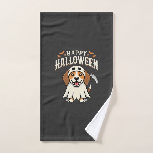 Joyeux Halloween Beagle Chien Design_1 (Serviette à main)