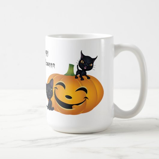 Joyeux Halloween Black Kitty Mug (Droite)