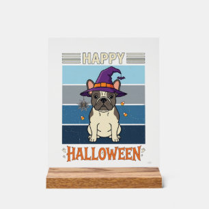 Joyeux Halloween Bouledogue Français Sorcière Toil