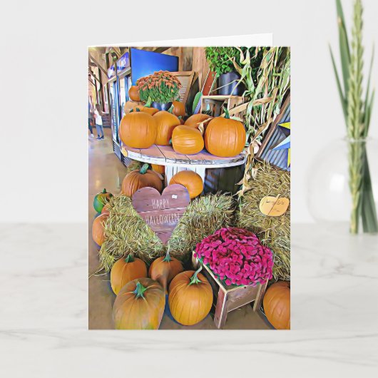 Joyeux Halloween Carte de bénédictions d'automne (Devant)
