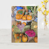 Joyeux Halloween Carte de bénédictions d'automne (Fleur jaune)