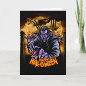 Joyeux Halloween carte de cimetière (Devant)