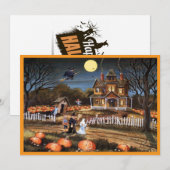 joyeux halloween Carte de Fêtes Plate (Devant / Derrière)