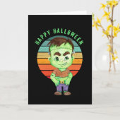 Joyeux Halloween - Carte de frankenstein (Fleur jaune)