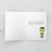 Joyeux Halloween - Carte de frankenstein (Intérieur)