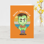 Joyeux Halloween - Carte de frankenstein (Fleur jaune)