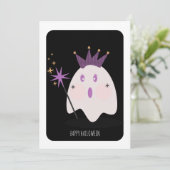 Joyeux Halloween Carte de Princesse Fantôme Mignon (Debout devant)