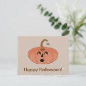 Joyeux Halloween ! Carte postale Citrouille Startl (Debout devant)