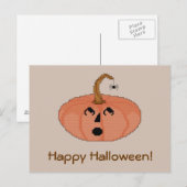 Joyeux Halloween ! Carte postale Citrouille Startl (Devant / Derrière)