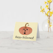 Joyeux Halloween ! Carte pour notes Citrouille éto (Fleur jaune)