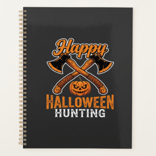Joyeux Halloween Chasse Haches Croisées Citrouille