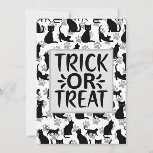 Joyeux Halloween Chat Noir Carte Personnalisable