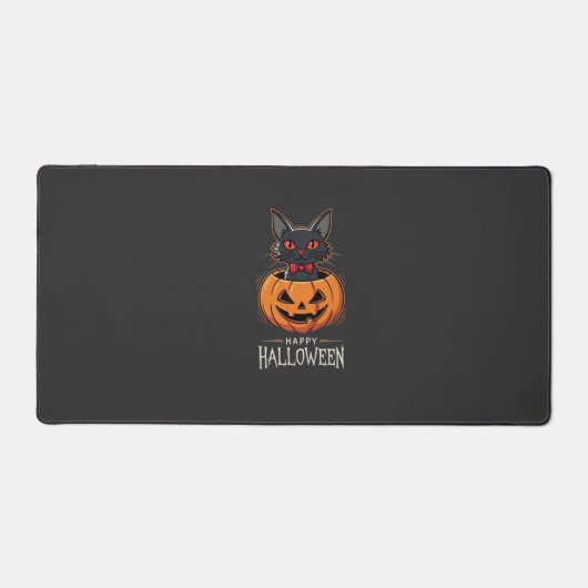 Joyeux Halloween Chat Noir Design de Citrouille_1 (Recto)