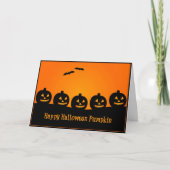 Joyeux Halloween Citrouille - Carte Halloween (Devant)