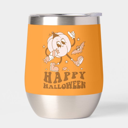 Joyeux Halloween| Citrouille de points de Polka ré (Gauche)