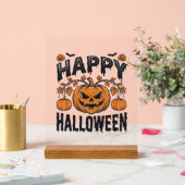 Joyeux Halloween Citrouille Design de Gravure Vint (Mariage)