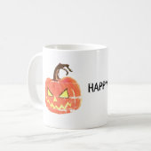 Joyeux Halloween Citrouille effrayant Mug (Devant gauche)