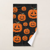 Joyeux Halloween Citrouille Illustrative Art (Serviette à main)
