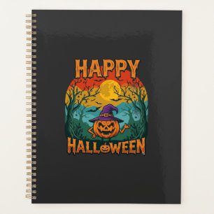Joyeux Halloween Citrouille Sorcière Chapeau Plein