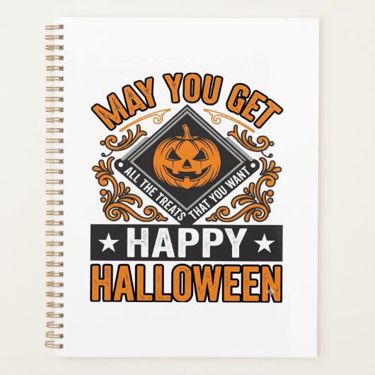 Joyeux Halloween Citrouille Traitements Vintage (Devant)