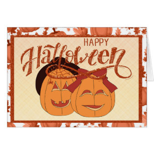 Joyeux Halloween Couple de Citrouilles