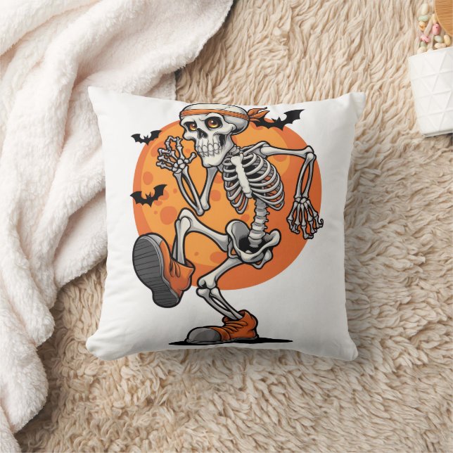 Joyeux Halloween - Coussin de lancer de squelette  (Couverture)