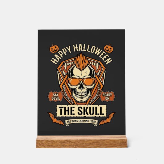Joyeux Halloween Crâne Mohawk Lunettes de soleil C (Recto)