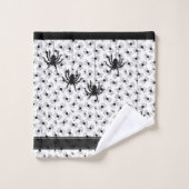 Joyeux Halloween Déplaisant Crawly Spiders White B (Gant de toilette)